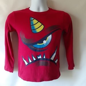 Est.1989 boys red long-sleeve graphic shirt